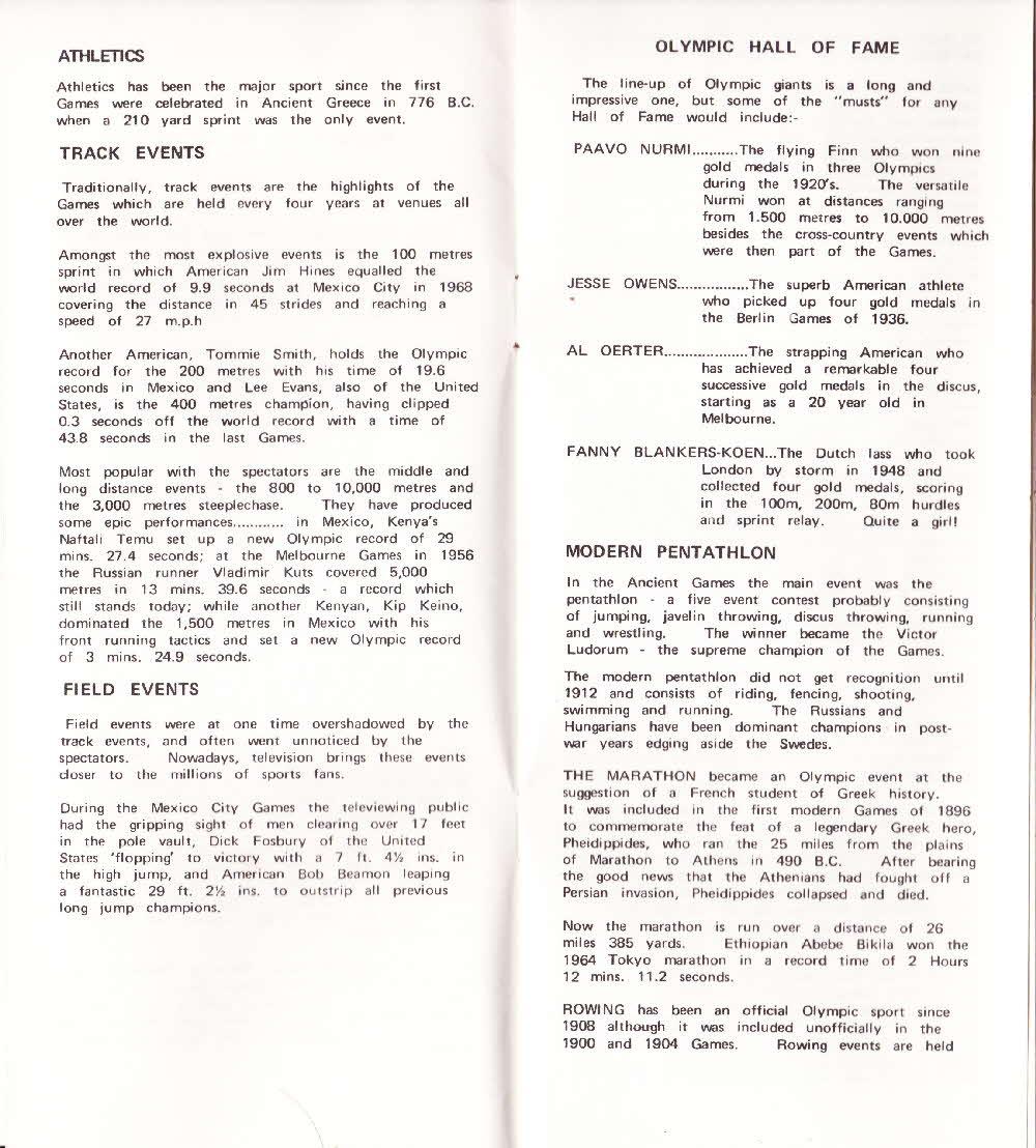 1972 Shredded Wheat Olympic booklet 3