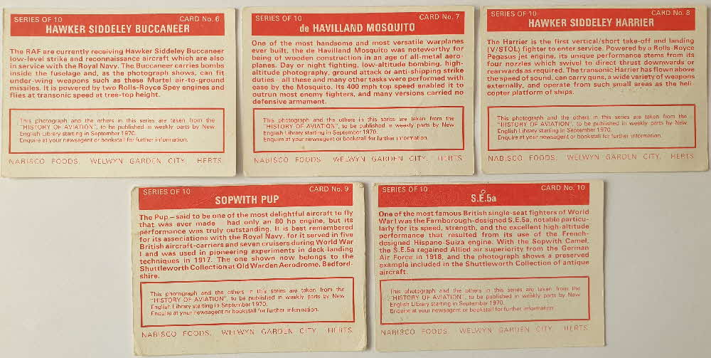 1970 Shredded Wheat Famous Planes Cards (4)