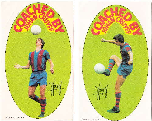 1974 Shredded  Wheat Johan Cruyff Coaching Stickers  (2)