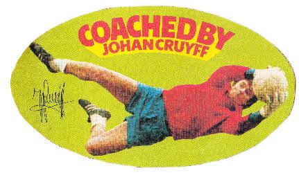 1974 Shredded  Wheat Johan Cruyff Coaching Stickers  (3)