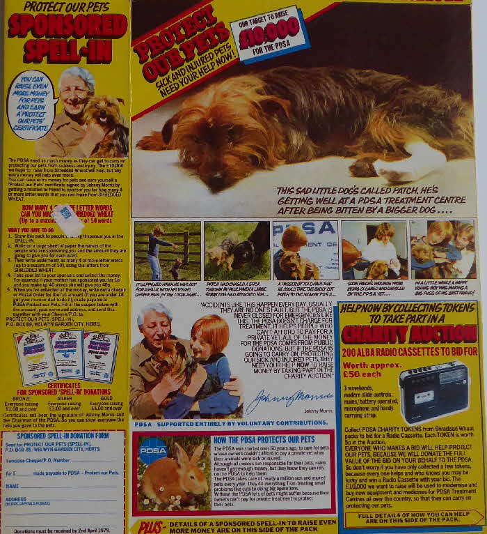 1978 Shredded Wheat Protect our Pets Donation (1)