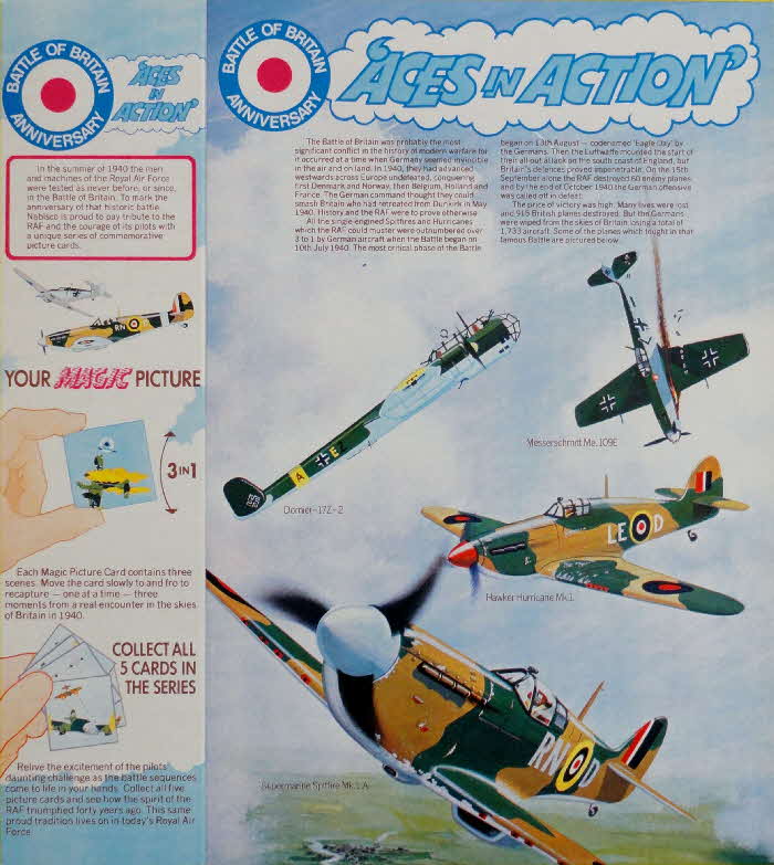 1980 Shredded Wheat Aces in Action Magic Picture Card & Airfix Kit (1)