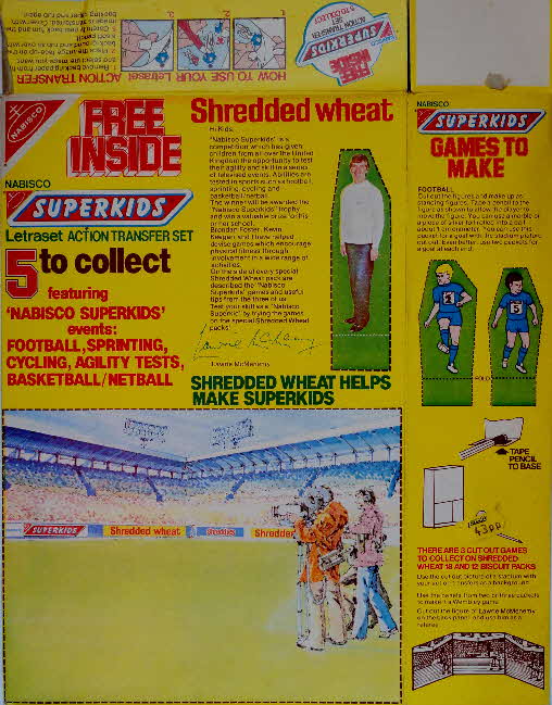 1981 Shredded Wheat Superkids Transfers (2)