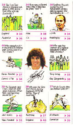 1980 Shredded Wheat Kevin Keegan's Quiz cards 3