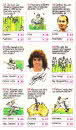 1980 Shredded Wheat Kevin Keegan's Quiz cards 4 small