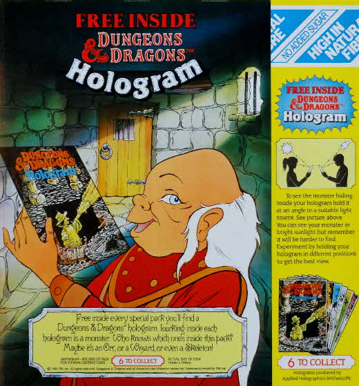 1987 Shredded Wheat Dungeons & Dragons Hologram