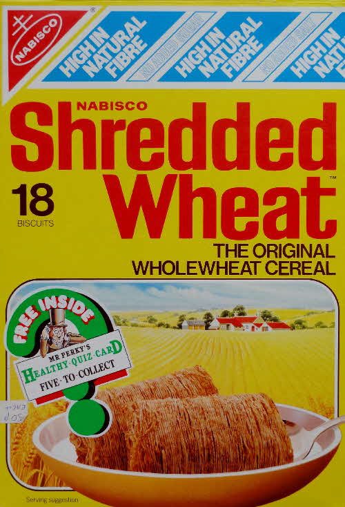 1988 Shredded Wheat Healthy Quiz Cards front
