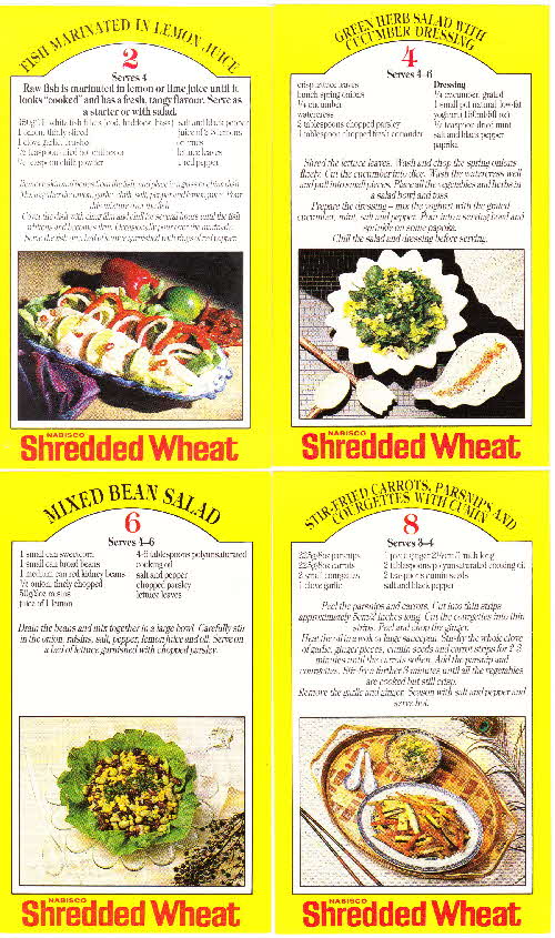 1986 Shredded Wheat Healthy Recipe cards (1)