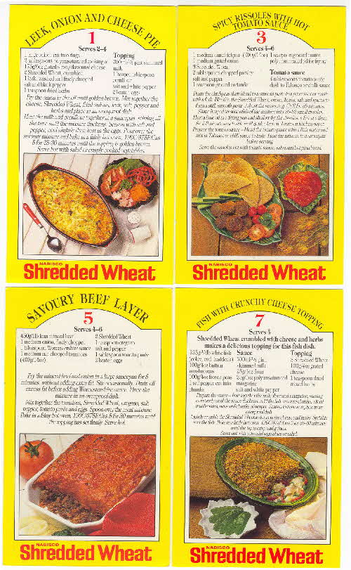 1986 Shredded Wheat Healthy Recipe cards 1