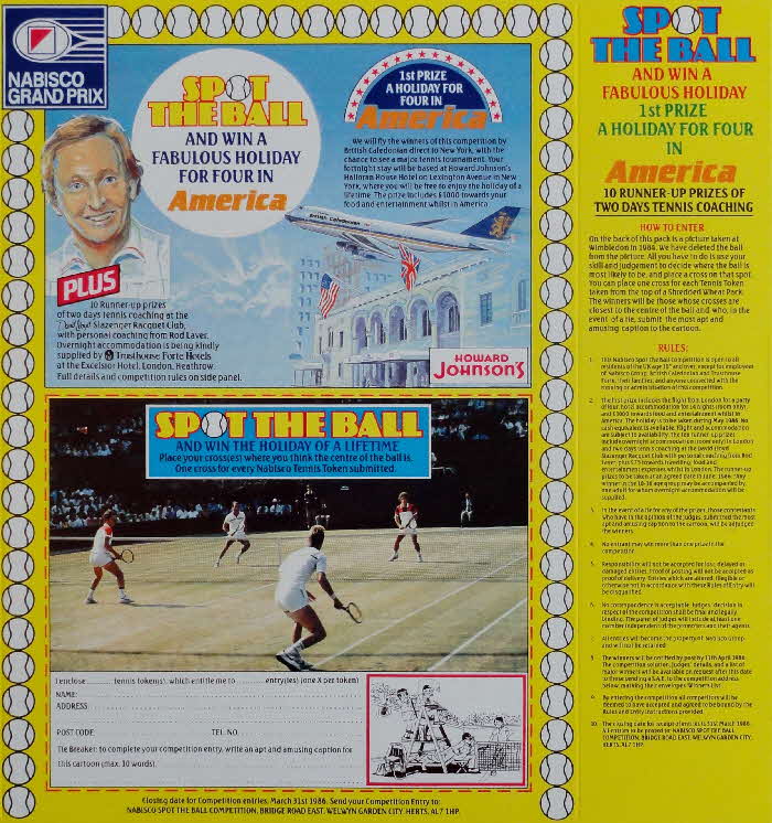 1985 Shredded Wheat Spot the Ball and Holiday Compertition