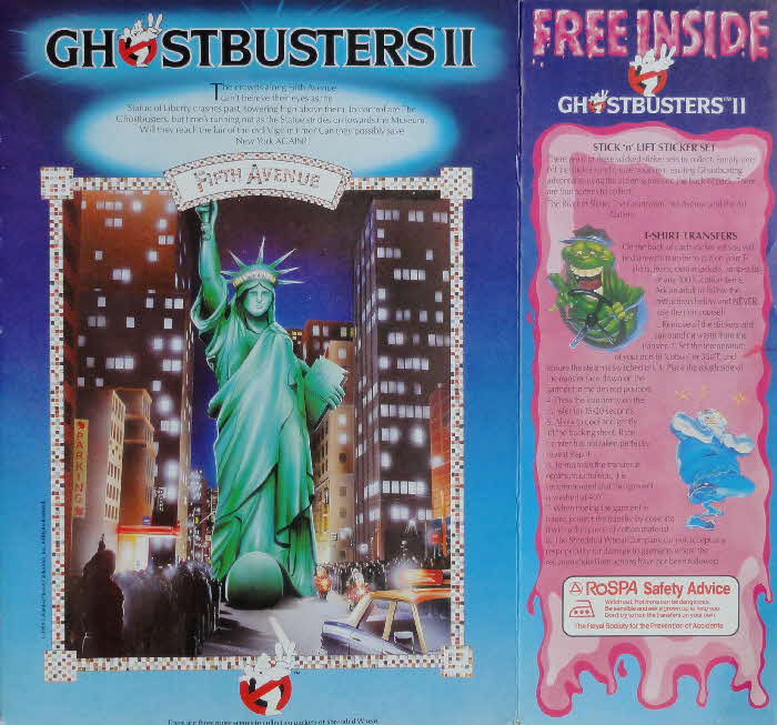 1990 Shredded Wheat Ghostbusters 2 Stick n Lift Sticker