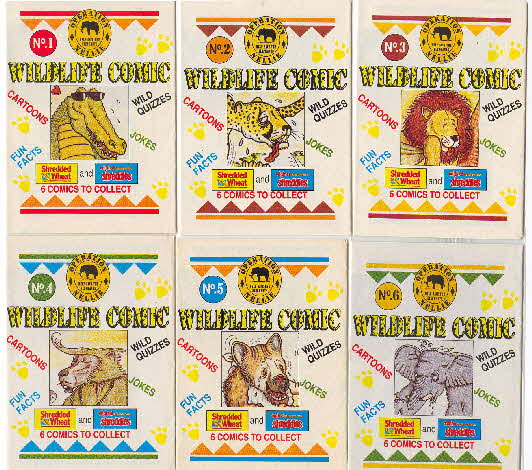 1990 Shreddies Wildlife Comics