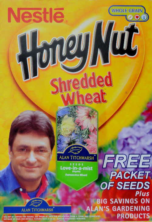 2001 Shredded Wheat Honey Nut Alan Titchmarsh Free Seeds (1)