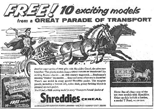 1959 Shreddies Giant Parade of Transport