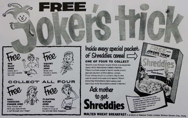 1958 Shreddies Jokers Tricks