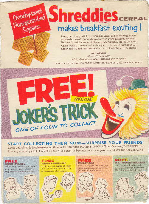 1959 Shreddies Joke Trick