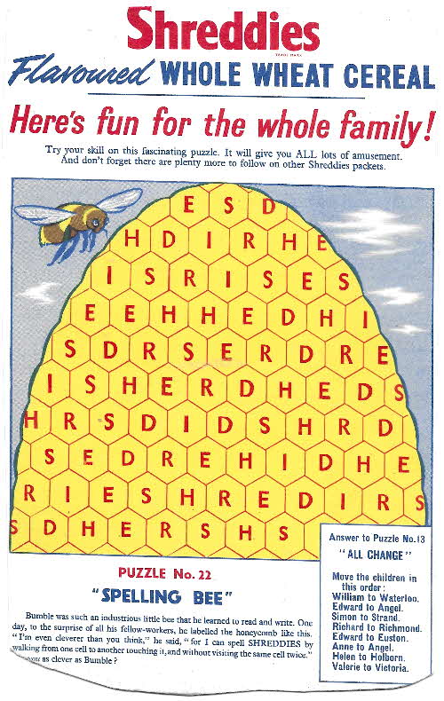 1950s Shreddies Puzzles No 22