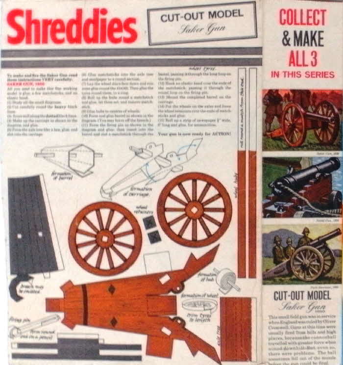 1960s Shreddies Cut out Model Artillery Laker Gun