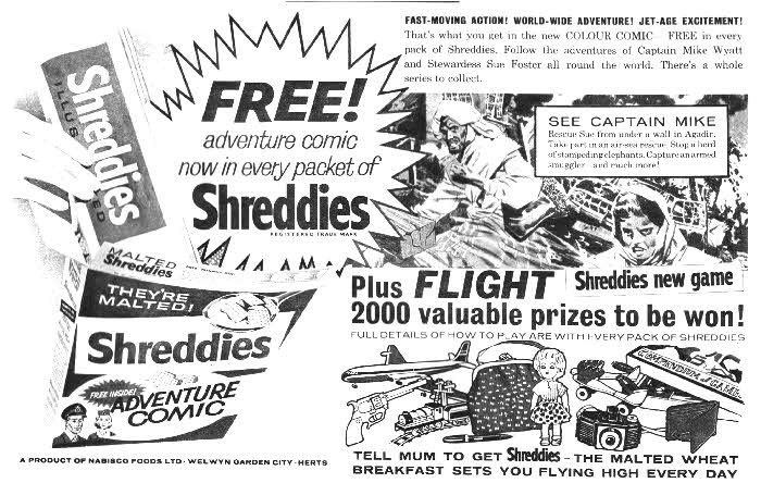 1961 Shreddies Adventure Comic