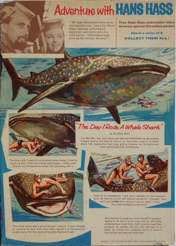 1960 Shreddies Adventure with Hans Hass - Whale Shark