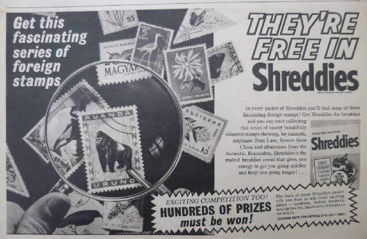 1962 Shreddies Foreign Stamps