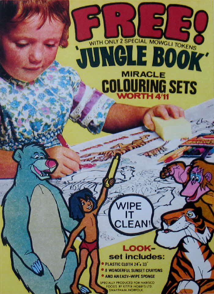 1969 Shreddies Jungle Book Colouring Set