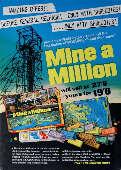 1960s Shreddies Mine a Million Game