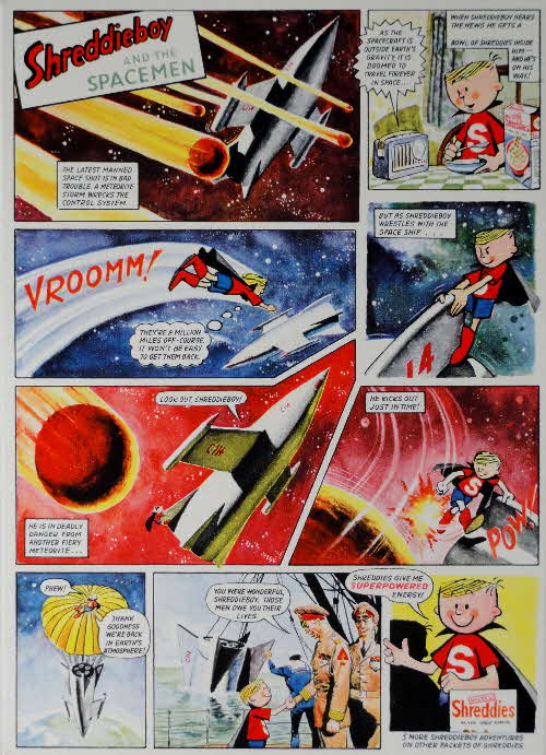 1960s Shreddies Shreddieboy and the Spacemen