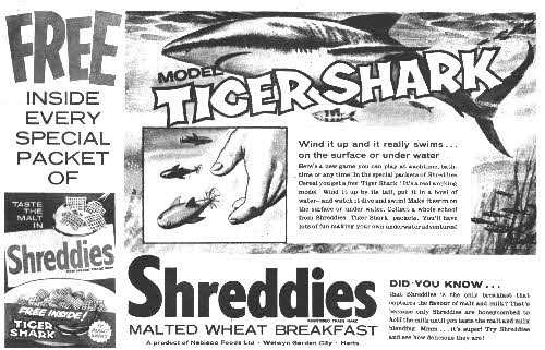 1958 Shreddies Tiger Shark