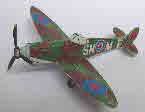 1963 Shreddies Cut out Flying Models Famous Planes -  Spitfire 