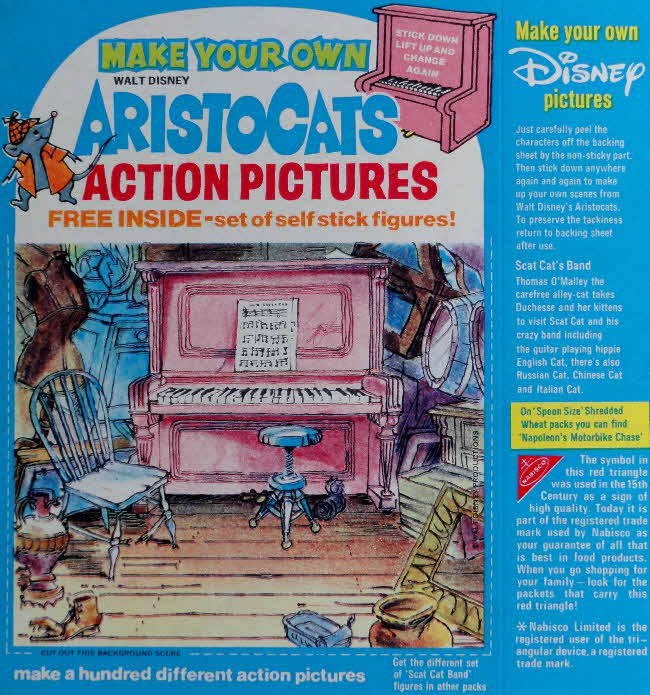 1971 Shreddies Aristocats Actions Pictures & Stickers