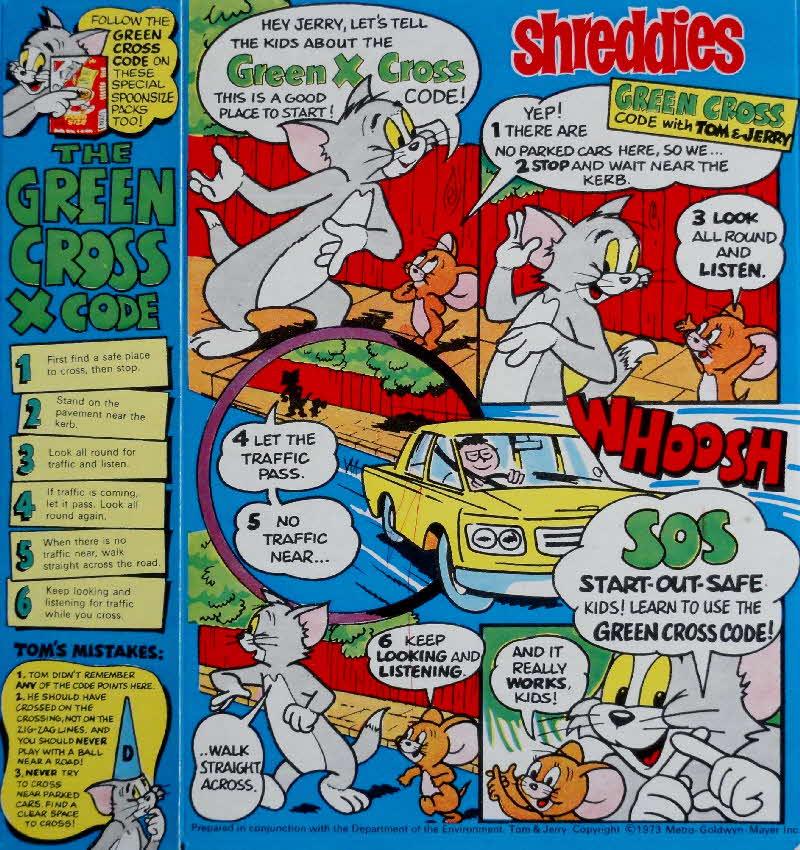 1973  Shreddies Tom & Jerry Learn Road Safety