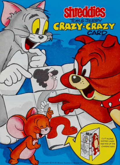 1974 Shreddies Tom & Jerry Crazy Crazy Card (1)