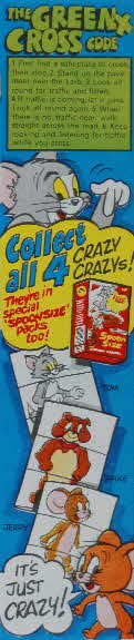1974 Shreddies Tom & Jerry Crazy Crazy Card (2)
