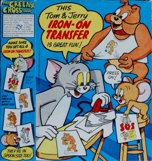 1974 Shreddies Tom & Jerry Iron on Transfer