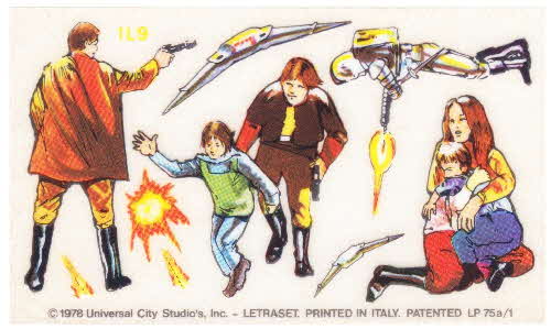 1979 Shreddies Battlestar Galactica Letraset Action Transfers (3)