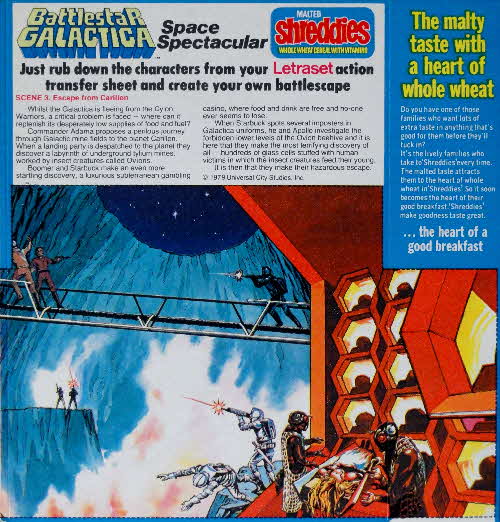1979 Shreddies Battlestar Galactica Letraset Action Transfers Scene 3 (1)