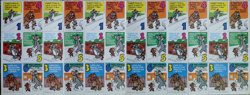 1975 Shreddies Tom & Jerry Green X Code Mini Playing Cards - Safety 6 (1)
