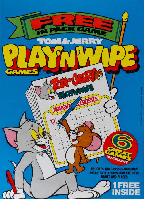 1976 Shreddies Tom & Jerry Play n Wipe