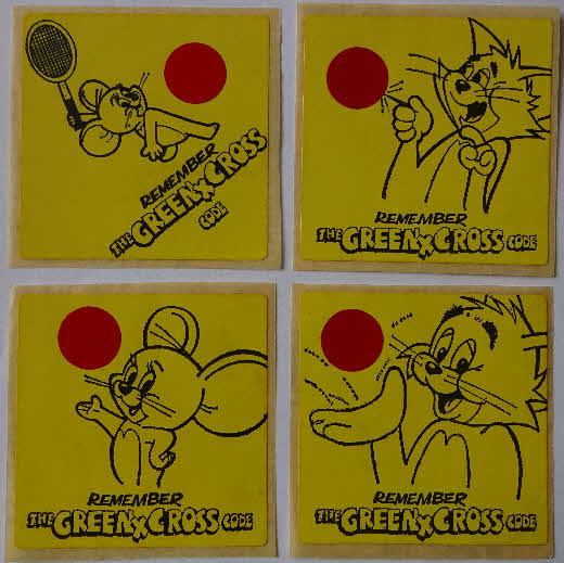 1975 Shreddies Tom & Jerry Glo Stickers