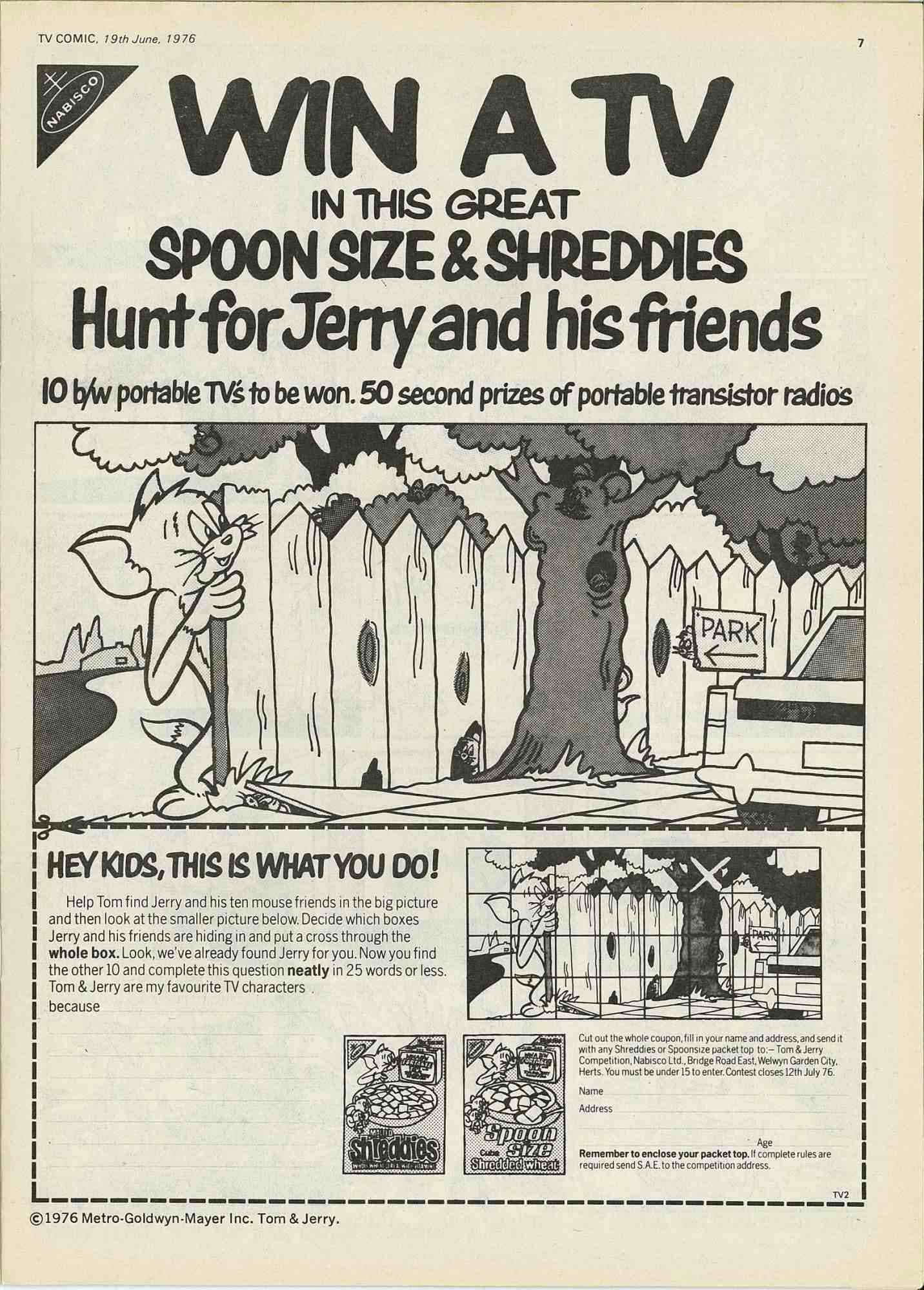 1976 Shreddies TV Competition