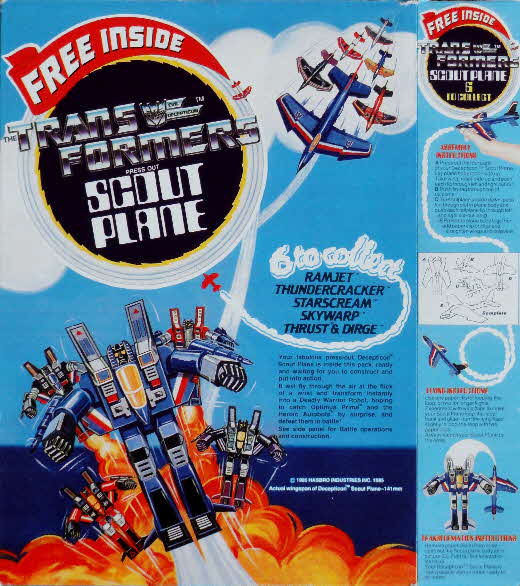 1985 Shreddies Transformers Scout Plane
