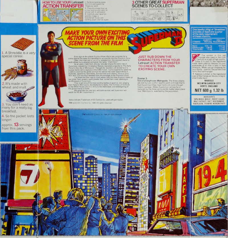 1981 Shreddies Superman 2 Letraset Transfer Scene 3