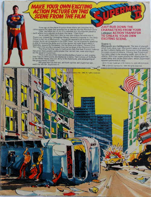 1981 Shreddies Superman 2 Letraset Transfer Scene 4