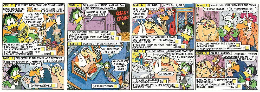 1989 Shreddies Count Duckula Scratchcards Book 1 Page 3