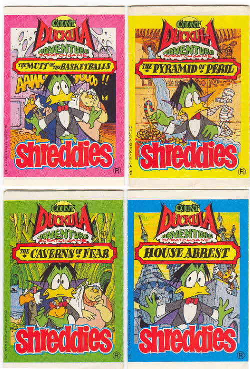 1989 Shreddies Count Duckula Scratchcards