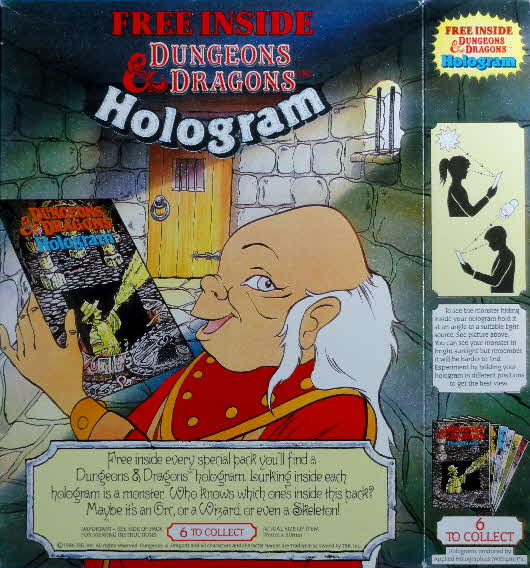1986 Shreddies Dungeon & Dragons Holograms