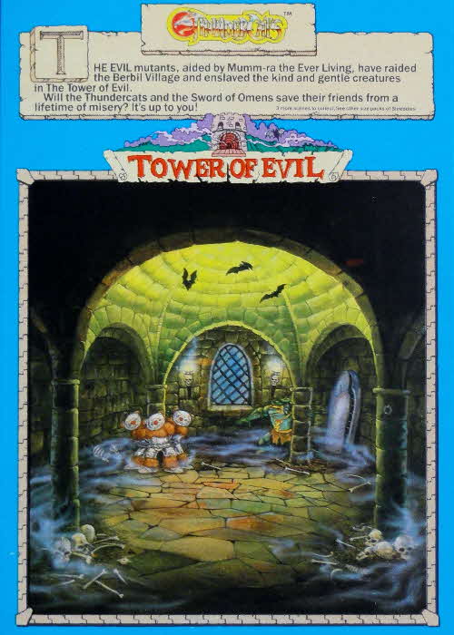 1987 Shreddies Thundercats Stick n Lift Stickers - Tower of Evil