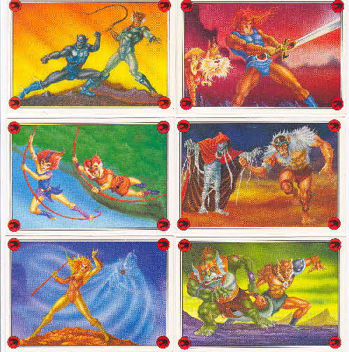 1987 Shreddies Thundercats stickers back