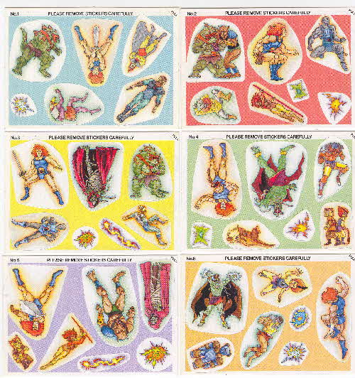 1987 Shreddies Thundercats stickers